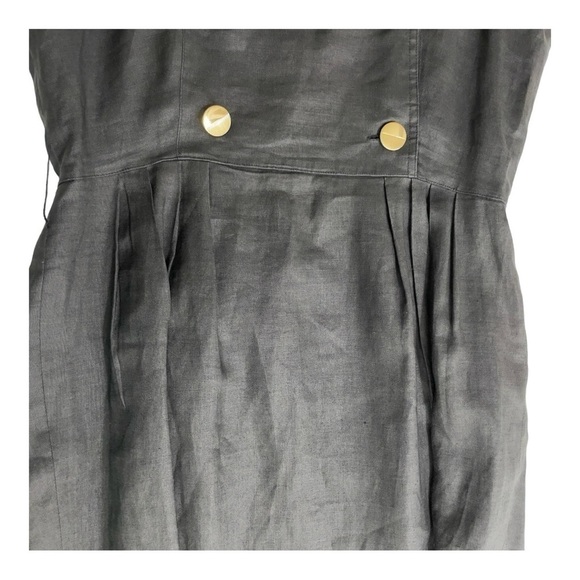 Vintage Pia Rucci black linen dress size 10 runs small. - Picture 9 of 16